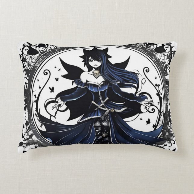 Blaue Phantom-Fee Dekokissen (Vorderseite)