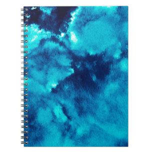 Blaue Phantom-Mode Muster Dirty Plash Wasserfarbe Notizblock