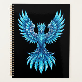 Blaue Phoenix-Aufsteigende-Notizbuch - Fantasy-Kun Planer