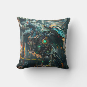 Blaue Phoenixvogel Kissen