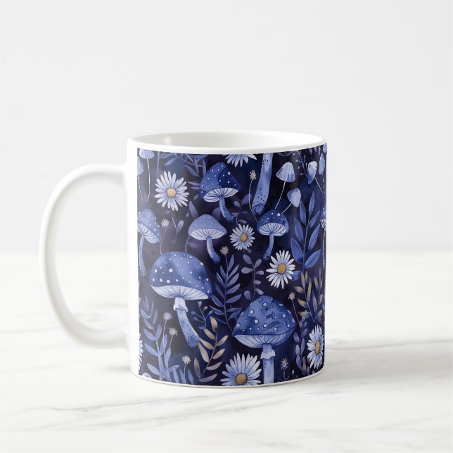 Blaue Pilze Kaffeetasse (Links)