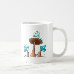Blaue Pilze Tasse