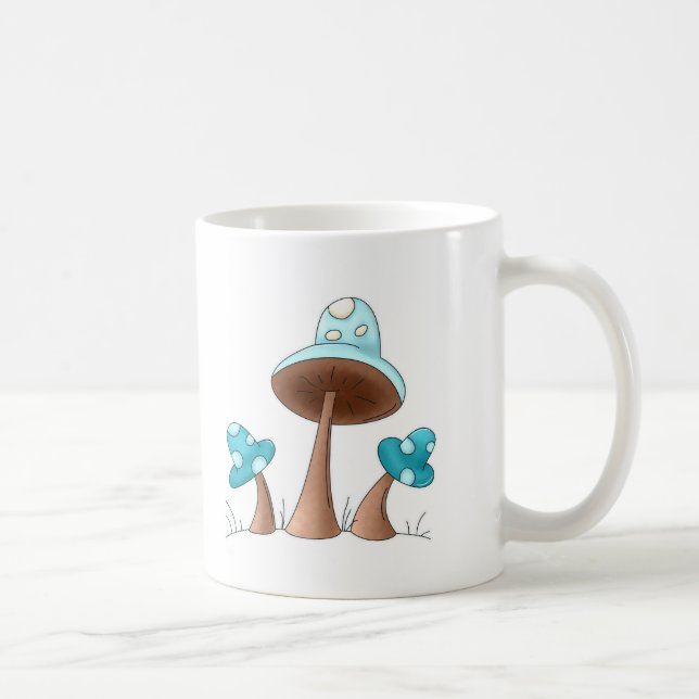 Blaue Pilze Tasse (Rechts)