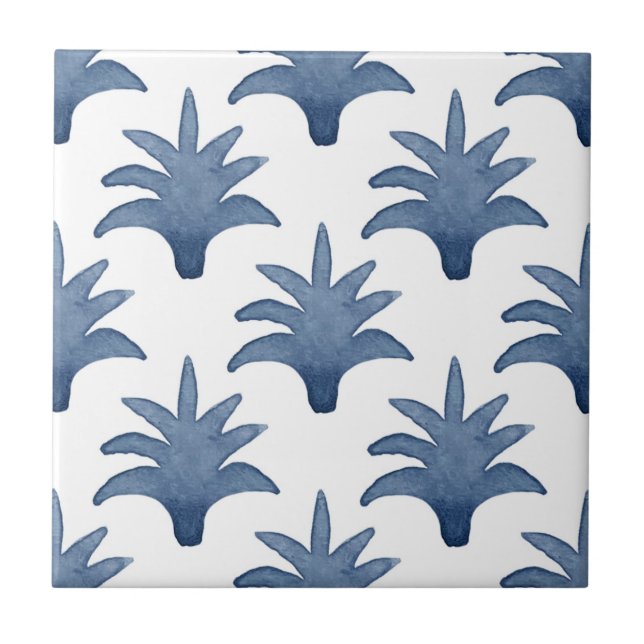 Blaue Pinecone Tile Fliese (Vorderseite)