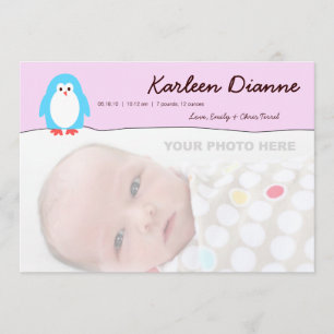 Blaue Pinguine Rosa Himmelfahrt Ankündigung