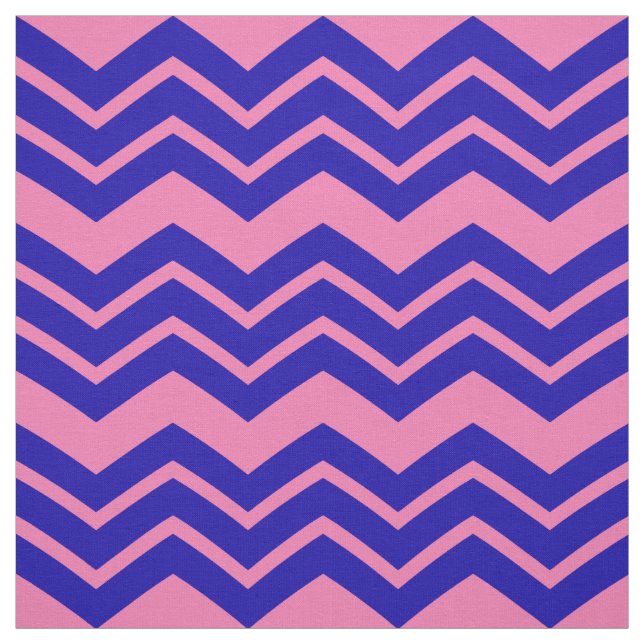 Blaue Pink Chevron-Zickzack-Design  Stoff (Muster)