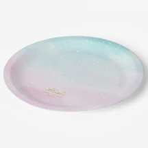 Blaue Pink Ombre Geschlecht Enthüllung Baby Shower