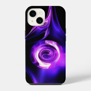 BLAUE PINK WEISSE FRACTAL ROSE iPhone 14 HÜLLE