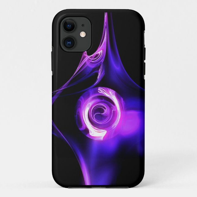 BLAUE PINK WHITE FRAKTAL ROSE Case-Mate iPhone HÜLLE (Rückseite)