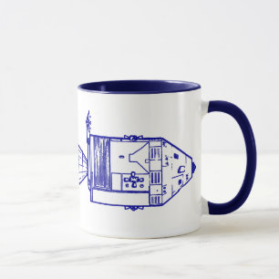 Blaue "PLAN APOLLO CM/MISSION" Tasse