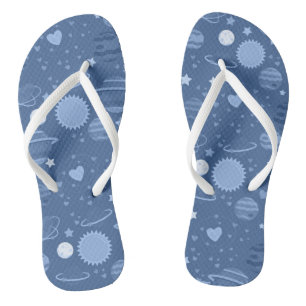 Blaue Planeten Flip Flops
