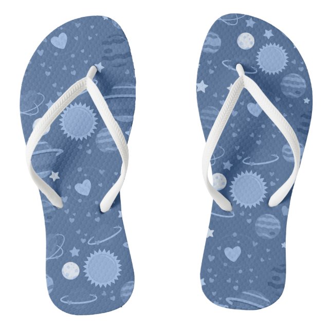 Blaue Planeten Flip Flops (Fußbett)