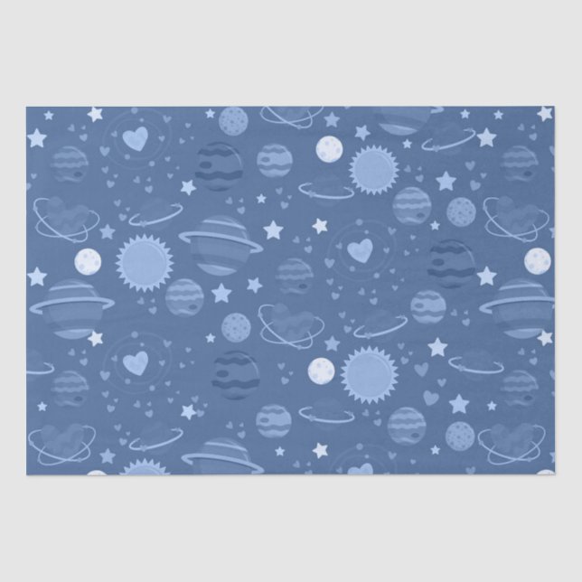 Blaue Planeten Seidenpapier (Vorderseite)