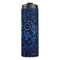 Blaue Planetensymbole Mystical Universe Planets