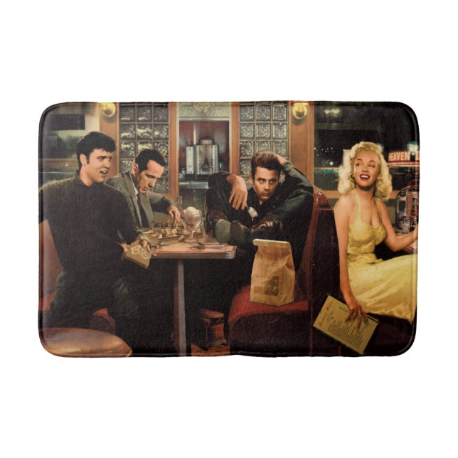 Blaue Platte 2 Badematte (Vorderseite)