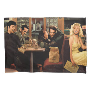 Blaue Platte 2 Kissenbezug