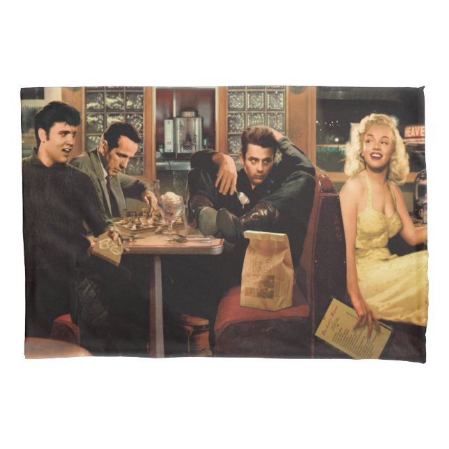 Blaue Platte 2 Kissenbezug (Vorderseite-Links)