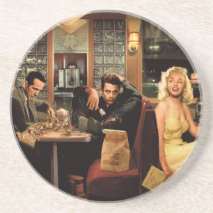 Blaue Platte Sandstein Untersetzer