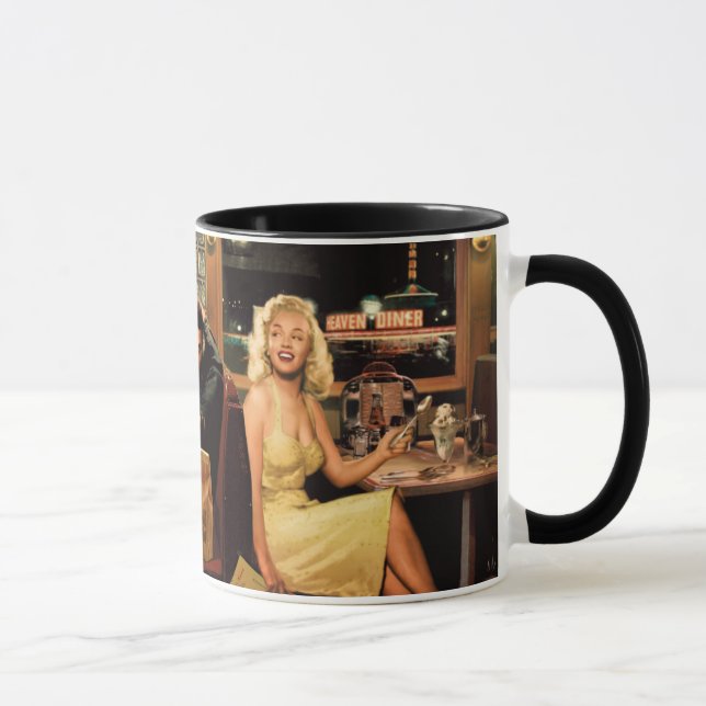 Blaue Platte Tasse (Rechts)