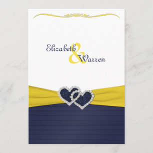 Blaue Pleats und Diamantherzen - Einladung zur Hoc