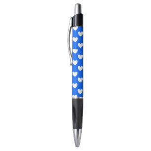 Blaue Polka-Herzen Kugelschreiber
