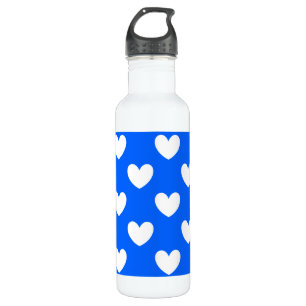 Blaue Polka-Herzen Trinkflasche