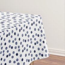 Blaue Polka Punkt Wasserfarbe