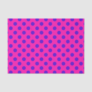 Blaue Polka-Punkte auf Fuchsia Seidenpapier