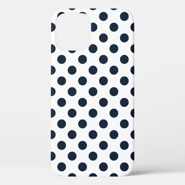 Blaue Polka-Punkte Case-Mate iPhone Hülle (Rückseite)