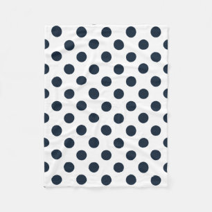 Blaue Polka-Punkte Fleecedecke