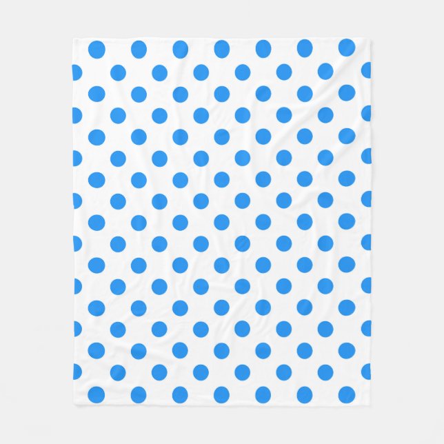 Blaue Polka-Punkte im Hintergrund Fleecedecke (Vorderseite)