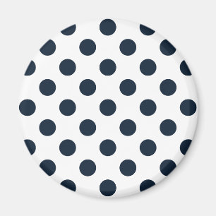 Blaue Polka-Punkte Magnet