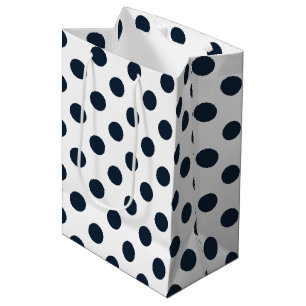 Blaue Polka-Punkte Mittlere Geschenktüte