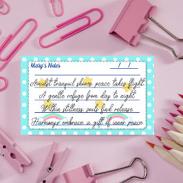 Blaue Polka-Punkte, niedliche Sterne & Regenbogen  Post-it Klebezettel