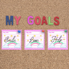 Blaue Polka-Punkte, niedliche Sterne & Regenbogen  Post-it Klebezettel