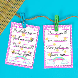 Blaue Polka-Punkte, niedliche Sterne & Regenbogen  Post-it Klebezettel