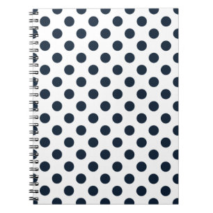 Blaue Polka-Punkte Notizblock