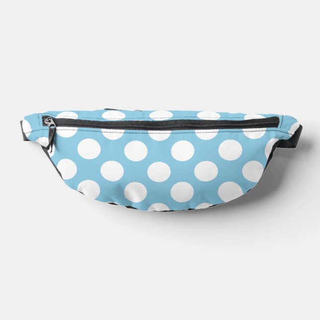 Blaue Polka-Punkte, Polka-Dot-Muster, Punkte, gepu Bauchtasche (Ablage )