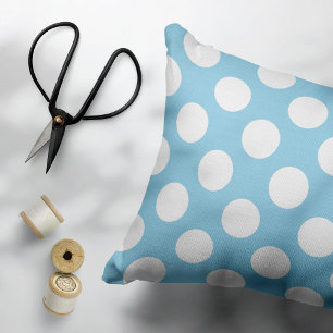 Blaue Polka-Punkte, Polka-Dot-Muster, Punkte, gepu Dekokissen