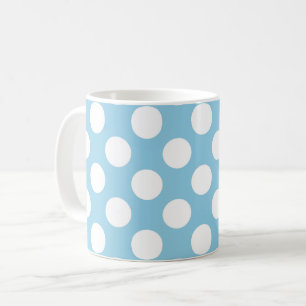 Blaue Polka-Punkte, Polka-Dot-Muster, Punkte, gepu Kaffeetasse