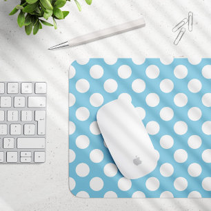 Blaue Polka-Punkte, Polka-Dot-Muster, Punkte, gepu Mousepad