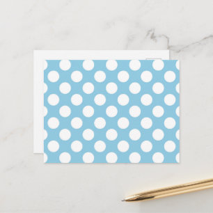 Blaue Polka-Punkte, Polka-Dot-Muster, Punkte, gepu Postkarte