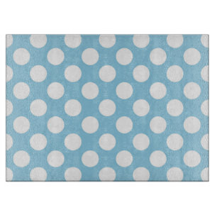 Blaue Polka-Punkte, Polka-Dot-Muster, Punkte, gepu Schneidebrett