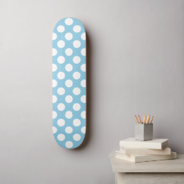 Blaue Polka-Punkte, Polka-Dot-Muster, Punkte, gepu Skateboard