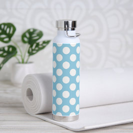 Blaue Polka-Punkte, Polka-Dot-Muster, Punkte, gepu Trinkflasche