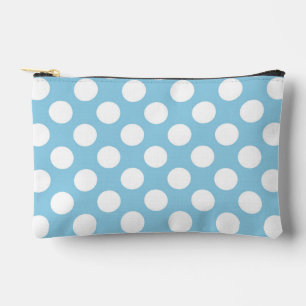 Blaue Polka-Punkte, Polka-Dot-Muster, Punkte, gepu Zubehörtasche