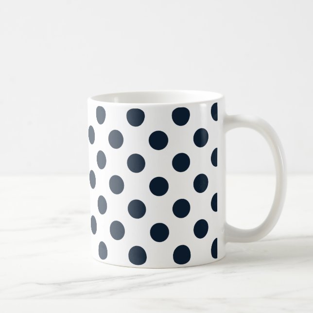 Blaue Polka-Punkte Tasse (Rechts)