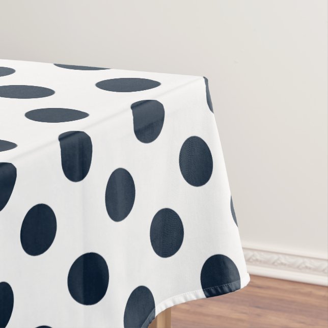 Blaue Polka-Punkte Tischdecke (Beispiel)