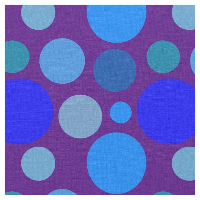 Blaue Polka-Punktmuster Stoff (Nahaufnahme)