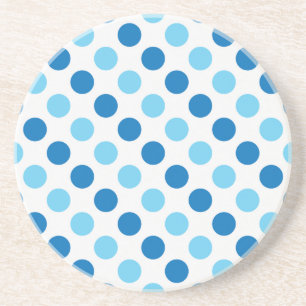 Blaue Polka-Punktmuster Untersetzer